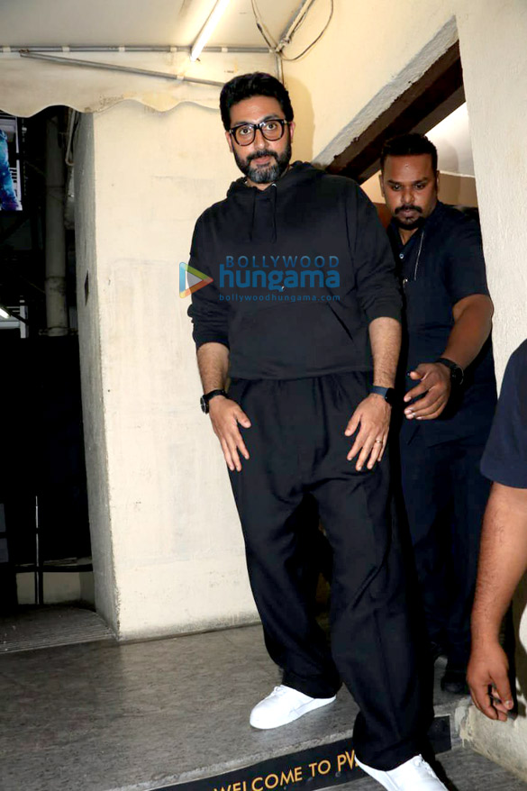 photos abhishek bachchan yami gautam dhar nimrat kaur and others snapped at juhu pvr for dasvi 1