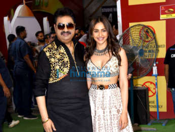 Photos: Ajay Devgn, Rakul Preet Singh, and Kumar Sanu snapped promoting Runway 34