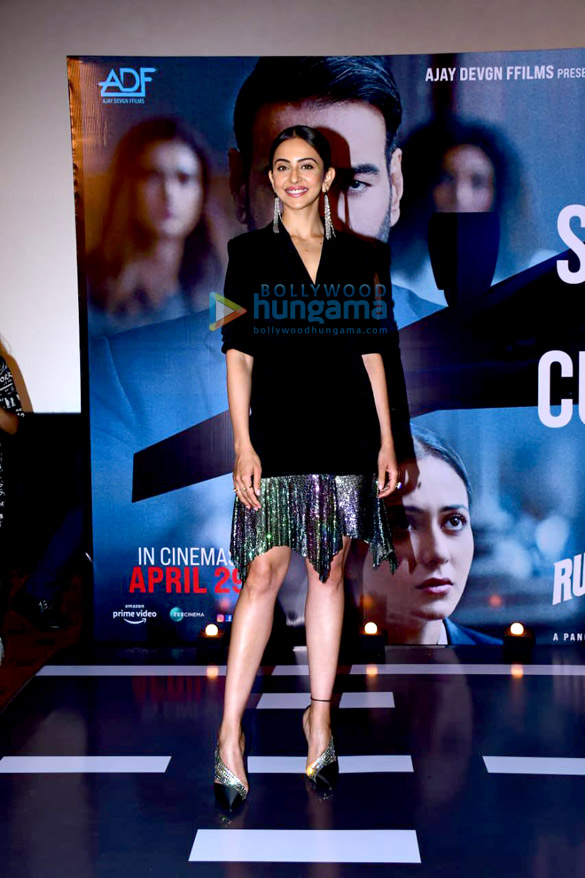 photos ajay devgn and rakul preet singh at the second trailer launch of runway 34 in delhi 1