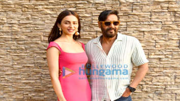Photos: Ajay Devgn and Rakul Preet Singh snapped promoting their film Runway 34 in Juhu