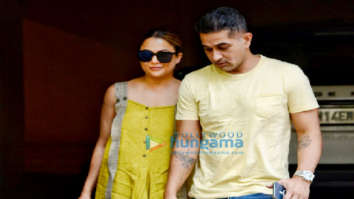 Photos: Amrita Arora with husband snapped to meet Malaika Arora post her accident at her residence in Bandra