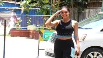 Photos: Esha Gupta spotted in athleisure wear outside her gym in Mumbai