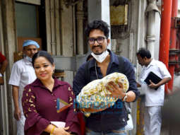 Photos: Haarsh Limbachiyaa and Bharti Singh leave from the hospital with their newborn baby