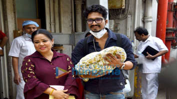 Photos: Haarsh Limbachiyaa and Bharti Singh leave from the hospital with their newborn baby