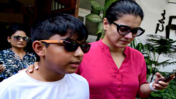 Photos: Kajol snapped with her son Yug Devgn at Fable cafe in Juhu