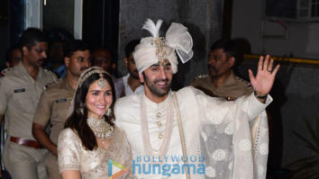 Photos: Ranbir Kapoor and Alia Bhatt greet media post their wedding