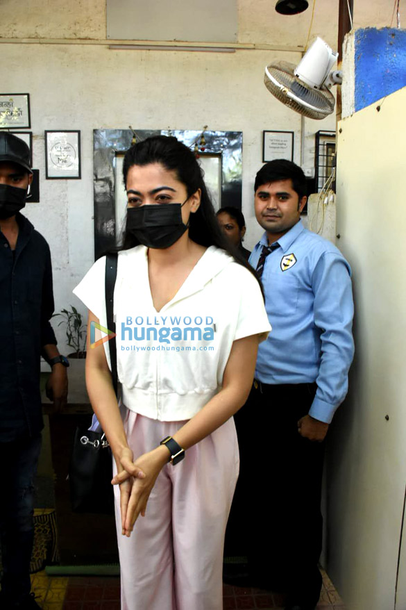 photos rashmika mandanna snapped at mukesh chabbras office in versova 3