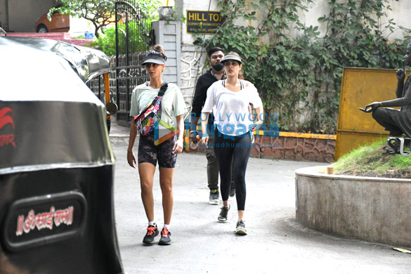 Photos: Rhea Chakraborty and Shibani Dandekar spotted during morning walk in Bandra