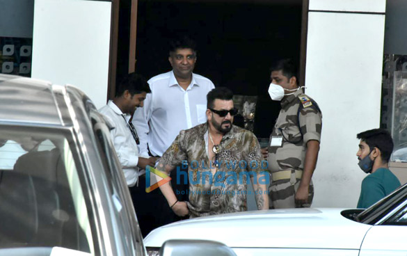 Photos: Sanjay Dutt and Karan Johar spotted at Kalina airport Photos: Sanjay Dutt and Karan Johar spotted at Kalina airport