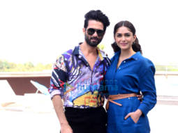 Photos: Shahid Kapoor and Mrunal Thakur in Delhi for Jersey promotions