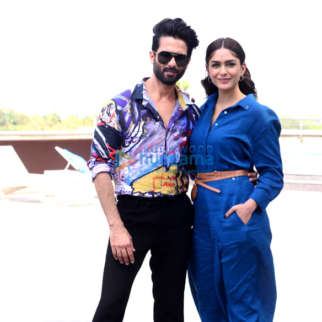 Photos: Shahid Kapoor and Mrunal Thakur in Delhi for Jersey promotions