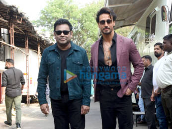 Photos: Tiger Shroff, Tara Sutaria and Nawazuddin Siddiqui snapped on the sets of The Kapil Sharma Show promoting their film Heropanti 2