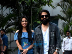 Photos: Yash and Srinidhi Shetty snapped at Kalina airport as they arrive to promote K.G.F – Chapter 2 in Mumbai