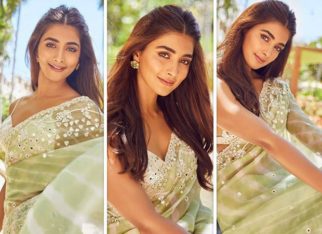 Pooja Hegde makes strong case for six yards of elegance in pale green saree for Beast promotions