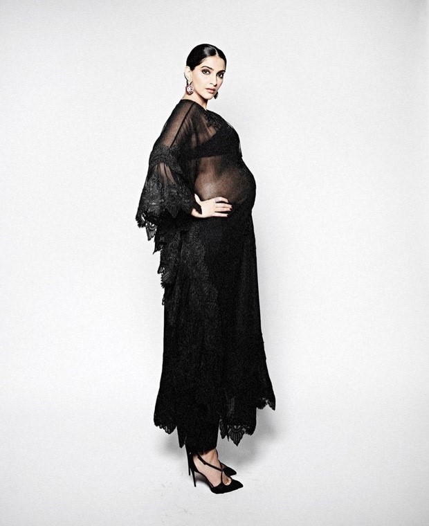 Pregnant Sonam Kapoor sets maternity fashion goals in black kaftan worth Rs. 38,117