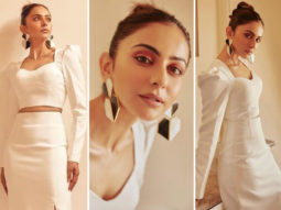 Rakul Preet Singh amps up the hotness quotient in all white ensemble worth Rs. 8,600 for Runway 34 promotions