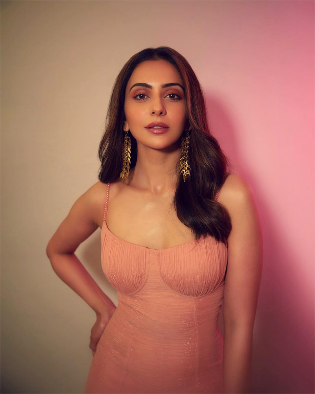 Rakul Preet Singh is a sight to behold in peach pink mini dress for Attack promotions 