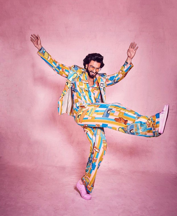 Ranveer Singh dons three-piece graphic-printed suit with Christian Louboutin pink shoes Rs. 78,287 to the trailer launch of Jayeshbhai Jordar Ranveer Singh dons three-piece graphic-printed suit with Christian Louboutin pink shoes Rs. 78,287 to the trailer launch of Jayeshbhai Jordar
