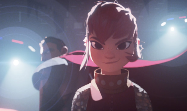 Riz Ahmed and Chloe Grace Moretz star in animated movie Nimona at Netflix