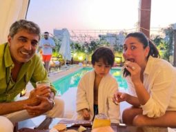 Saif Ali Khan photobombs Taimur Ali Khan and Kareena Kapoor in their house pool