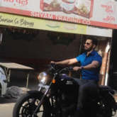 Varun Dhawan drives a Royal Enfield bike in Kanpur on the sets of Bawaal, see leaked photos and videos 