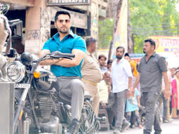 Varun Dhawan unveils first look of Bawaal; drives a Royal Enfield bike in Kanpur