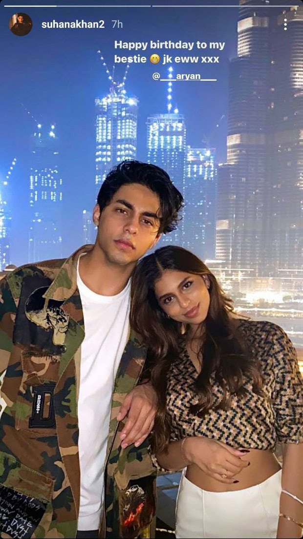 Aryan Khan wishes his 'baby sister' Suhana Khan on her Bollywood debut with The Archies Aryan Khan wishes his 'baby sister' Suhana Khan on her Bollywood debut with The Archies