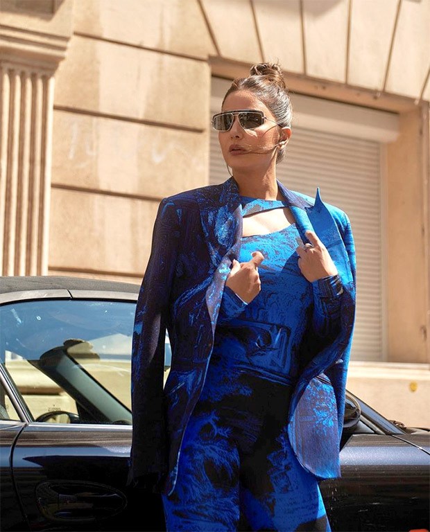 Cannes 2022 Hina Khan slays in blue co-ord powersuit at the French Riveria