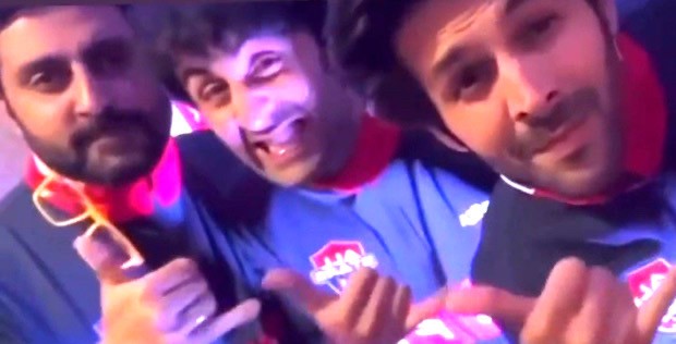 Kartik Aaryan makes Abhishek Bachchan and Ranbir Kapoor dance on Bhool Bhulaiyaa 2's signature step after football match