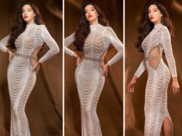 Nora Fatehi casts a spell in white shimmer bodycon gown worth Rs. 2.6 Lakh for Dance Deewane Juniors