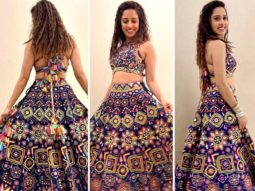 Nushrratt Bharuccha twirls in gorgeous in purple lehenga while promoting Janhit Mein Jaari in Jaipur