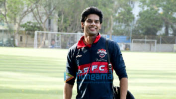 Photos: Abhimanyu Dassani, Aparshakti Khurana, Ahan Shetty and others snapped during a football match in Bandra