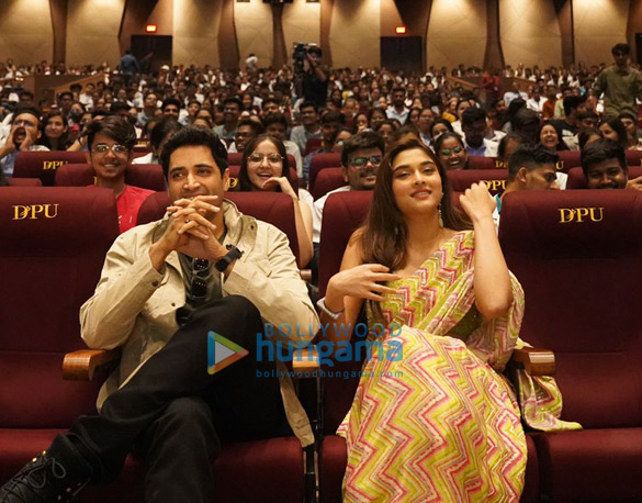 photos adivi sesh and saiee manjrekar snapped at major song saathiya launch at a college in pune 5