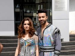 Photos: Ankita Lokhande and her husband pose for photographs on sets of the show Smart Jodi
