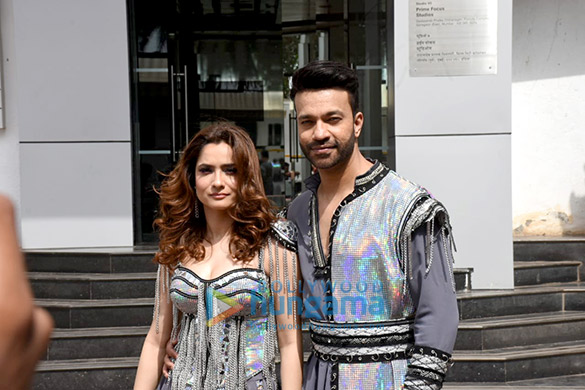 Photos: Ankita Lokhande and her husband pose for photographs on sets of the show Smart Jodi