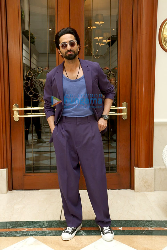 Photos: Ayushman Khurrana and Andrea Kevichusa snapped during the promotions of Anek in Delhi