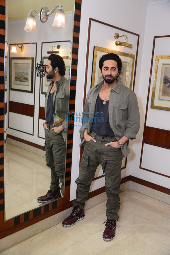photos ayushmann khurrana and andrea kevichusa snapped during the promotions of anek in delhi 3