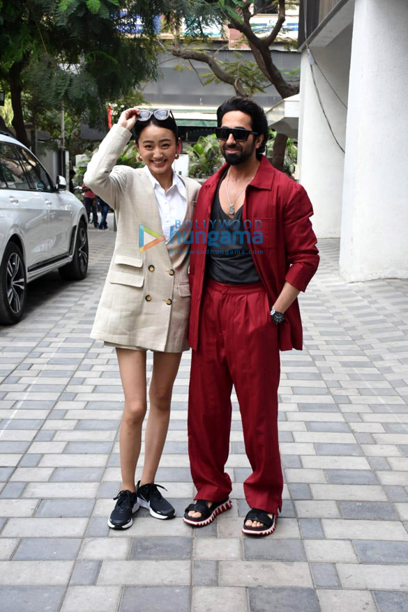 Photos: Ayushmann Khurrana and Andrea Kevichusa spotted at T-Series office promoting their film Anek Photos: Ayushmann Khurrana and Andrea Kevichusa spotted at T-Series office promoting their film Anek