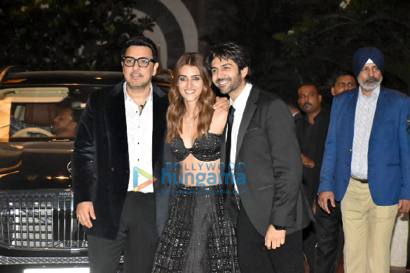 photos kartik aaryan kriti sanon dinesh vijan and others snapped at pooja vijans wedding bash at taj colaba 1