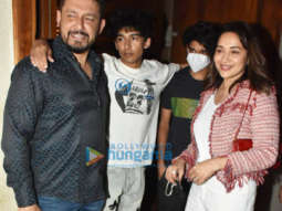 Photos: Madhuri Dixit and her family spotted at Bastian in Worli