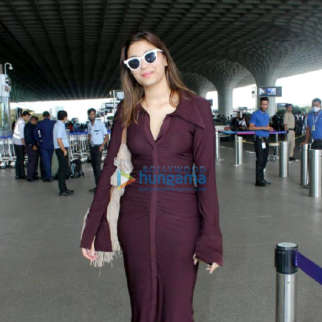 Photos: Saiee Manjrekar spotted at Mumbai airport heading to Hyderabad for the promotions of Major