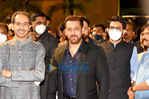 photos salman khan uddhav thackeray aditya thackeray and others snapped promoting the marathi film dharmaveer 3