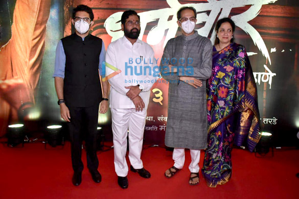 photos salman khan uddhav thackeray aditya thackeray and others snapped promoting the marathi film dharmaveer 6