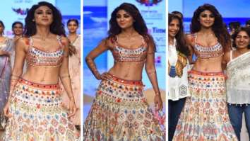 Shilpa Shetty sets the hearts racing as a showstopper in Gopivaid’s multi-colour lehenga at Bombay Times Fashion Week 2022
