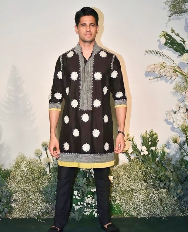 Sidharth Malhotra looks irresistibly handsome in Manish Malhotra’s black floral kurta pyjama for Eid party 