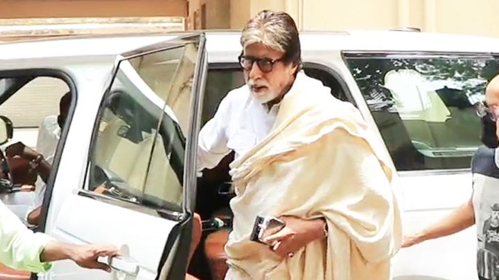 Spotted: Amitabh Bachchan on shoot location in Bandra, Mumbai