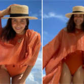 Anushka Sharma is a ray of sunshine in an orange swimsuit in new photos from holiday with Virat Kohli and Vamika in Maldives