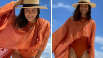 Anushka Sharma is a ray of sunshine in an orange swimsuit in new photos from holiday with Virat Kohli and Vamika in Maldives