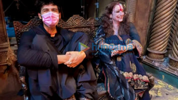 On the set of the movie Bhool Bhulaiyaa 2