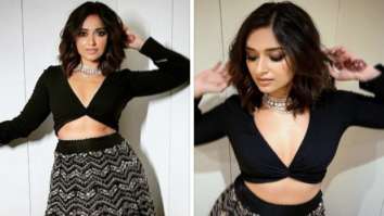 Ileana D’cruz looks smouldering hot in black chevron embroidery lehenga set worth Rs.1.55 lakh